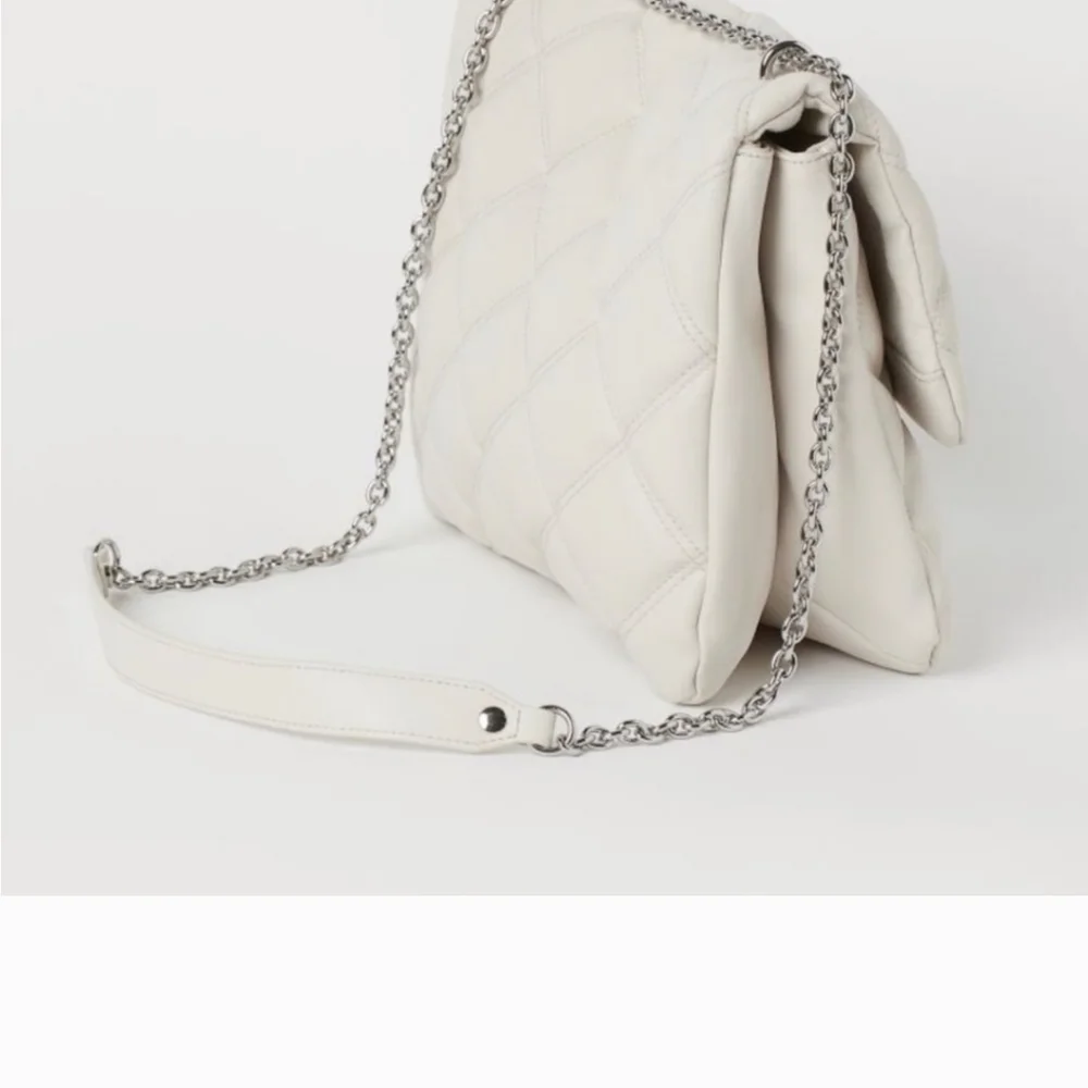 H&M Quilted Shoulder Bag Woman Beich - Picture 2 of 5